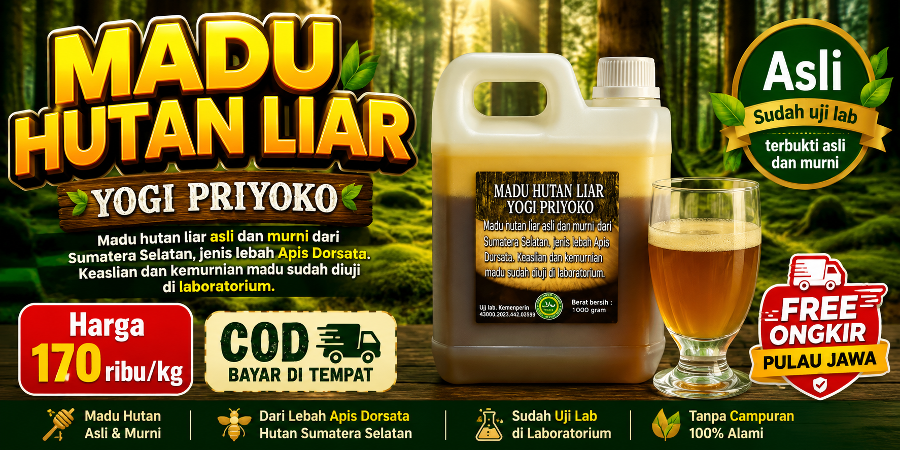 Madu Hutan Liar Yogi Priyoko